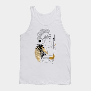Ares (Mars). Creative Illustration In Geometric And Line Art Style Tank Top